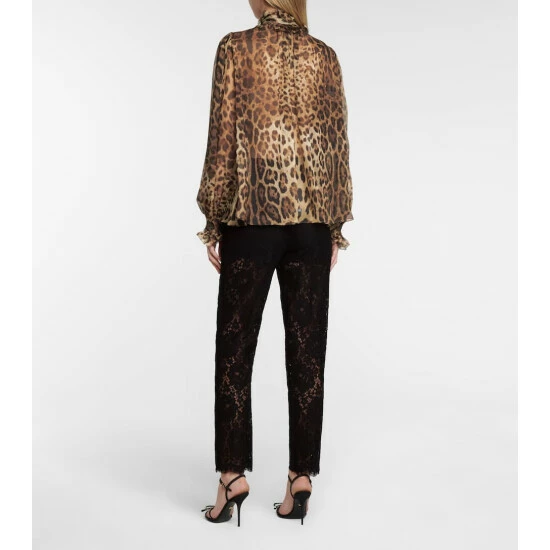 Dolce&Gabbana Leopard-print Silk Organza Blouse - Image 2