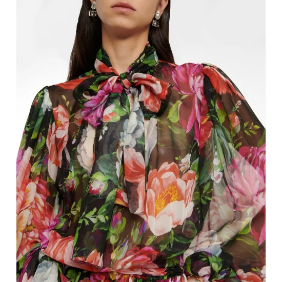 Dolce&Gabbana Floral Silk Chiffon Minidress - Image 3