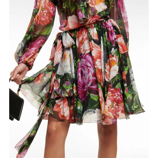 Dolce&Gabbana Floral Silk Chiffon Minidress - Image 4