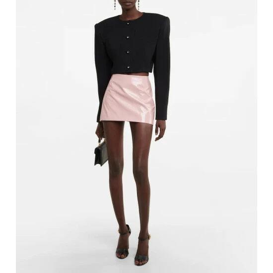 Dolce&Gabbana Faux Patent Leather Miniskirt