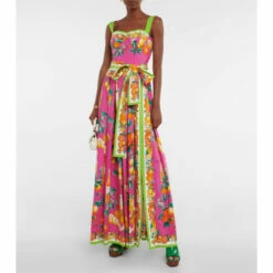 Dolce&Gabbana Printed Cotton Poplin Gown