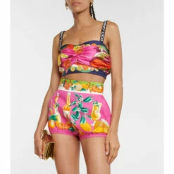Dolce&Gabbana Printed Cotton Poplin Shorts