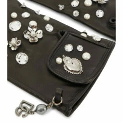 Dolce&Gabbana Embellished Leather Gloves