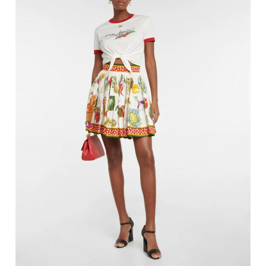 Dolce&Gabbana Printed Cotton Miniskirt