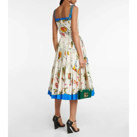 Dolce&Gabbana Printed Cotton Poplin Midi Dress - Image 2