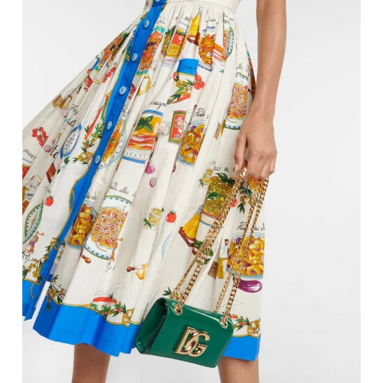 Dolce&Gabbana Printed Cotton Poplin Midi Dress - Image 4