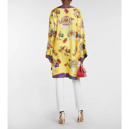 Dolce&Gabbana Printed Silk Twill Kaftan - Image 2