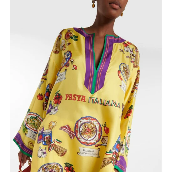 Dolce&Gabbana Printed Silk Twill Kaftan - Image 3