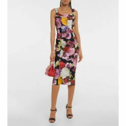 Dolce&Gabbana Floral Marquisette Midi Dress