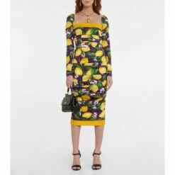 Dolce&Gabbana Printed Silk-blend Midi Dress