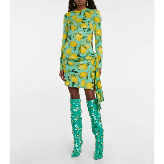 Dolce&Gabbana Cardinale 105 Sequined Over-the-knee Boots