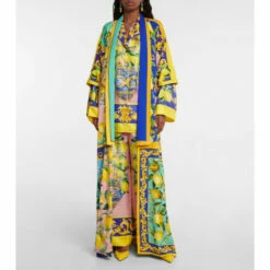 Dolce&Gabbana Printed Silk-blend Charmeuse Kaftan