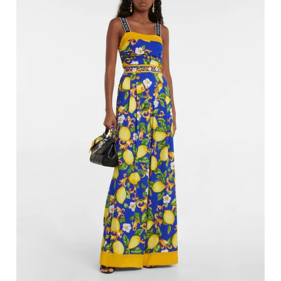 Dolce&Gabbana Floral Charmeuse Crop Top