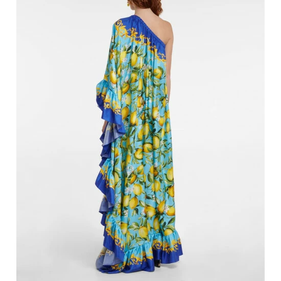 Dolce&Gabbana One-shoulder Silk Twill Gown - Image 2