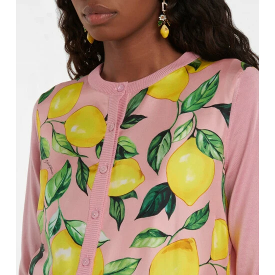 Dolce&Gabbana Printed Silk Cardigan - Image 3