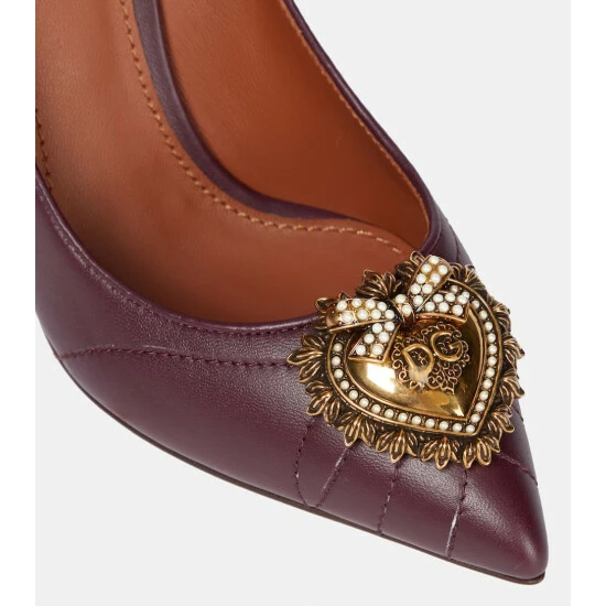 Dolce&Gabbana Devotion Leather Pumps - Image 5