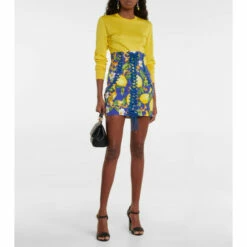 Dolce&Gabbana Printed Drill Miniskirt