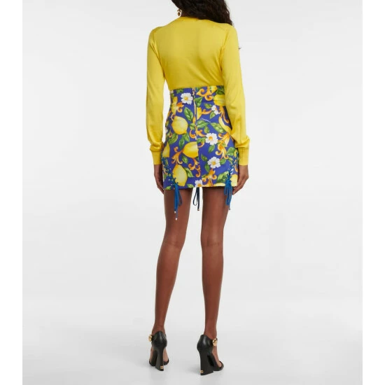 Dolce&Gabbana Printed Drill Miniskirt - Image 2