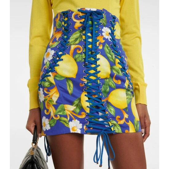 Dolce&Gabbana Printed Drill Miniskirt - Image 3
