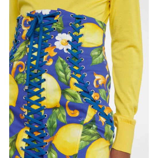 Dolce&Gabbana Printed Drill Miniskirt - Image 4