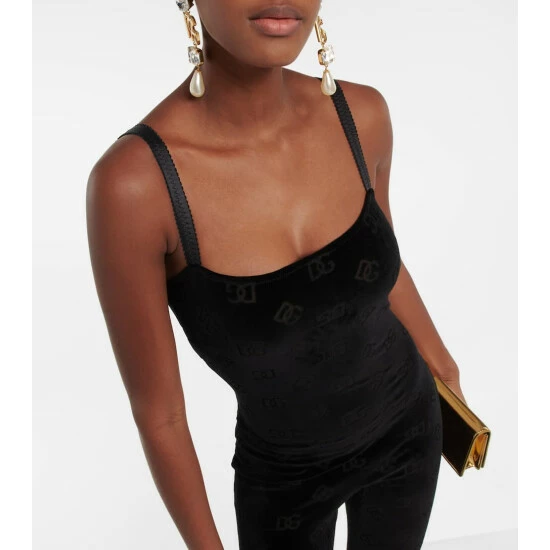 Dolce&Gabbana Logo Cotton And Silk Jumpsuit - Image 3