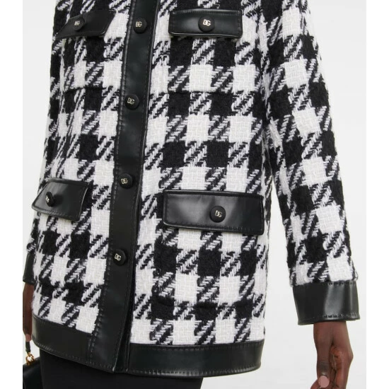 Dolce&Gabbana Checked Wool-blend Jacket - Image 5