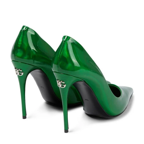 Dolce&Gabbana Metallic Leather Pumps - Image 2