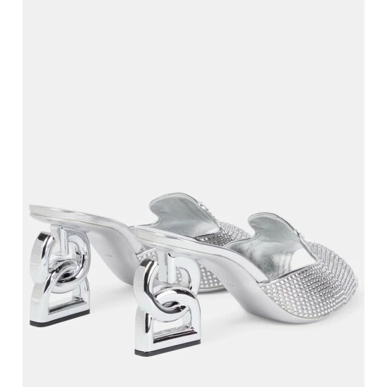 Dolce&Gabbana Keira Embellished Satin Sandals - Image 2