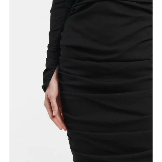 Dolce&Gabbana Ruched Square-neck Midi Dress - Image 4