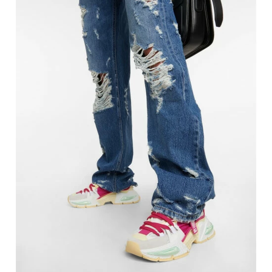 Dolce&Gabbana Airmaster Suede-trimmed Sneakers - Image 3