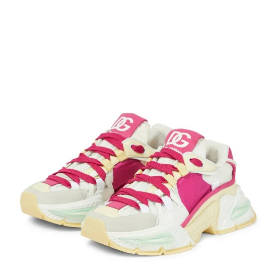 Dolce&Gabbana Airmaster Suede-trimmed Sneakers - Image 4