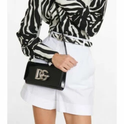 Dolce&Gabbana 3.5 Logo Leather Shoulder Bag