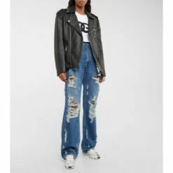 Dolce&Gabbana Portofino Printed Leather Sneakers