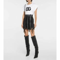 Dolce&Gabbana Patchwork Denim Knee-high Boots