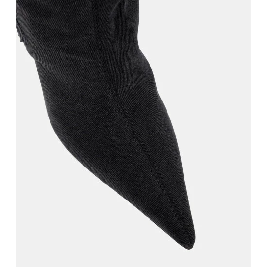 Dolce&Gabbana Patchwork Denim Knee-high Boots - Image 5