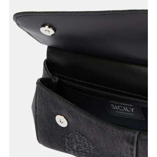 Dolce&Gabbana Sicily Denim And Leather Tote Bag - Image 2