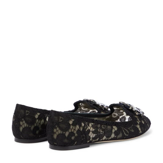 Dolce&Gabbana Vally Embellished Lace Ballet Flats - Image 2