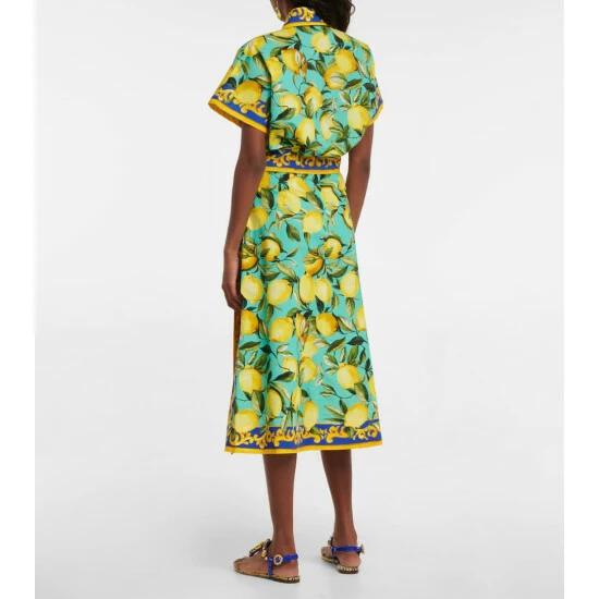 Dolce&Gabbana Printed Cotton Poplin Midi Skirt - Image 2