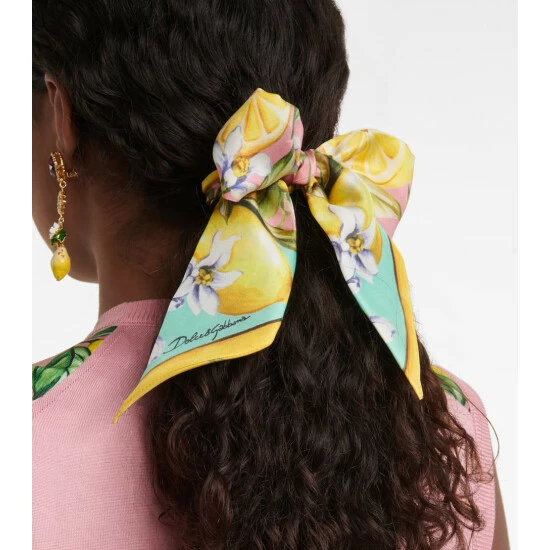 Dolce&Gabbana Printed Silk Twill Scarf - Image 2