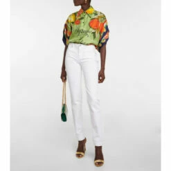 Dolce&Gabbana Oversized Printed Silk Twill Shirt