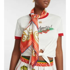 Dolce&Gabbana Printed Silk Twill Scarf