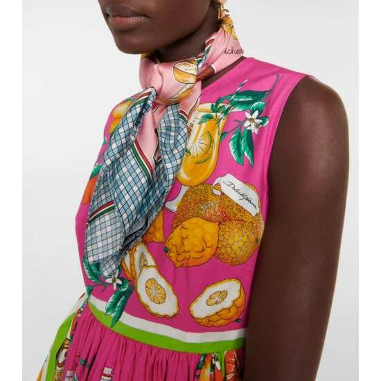 Dolce&Gabbana Printed Silk Twill Scarf