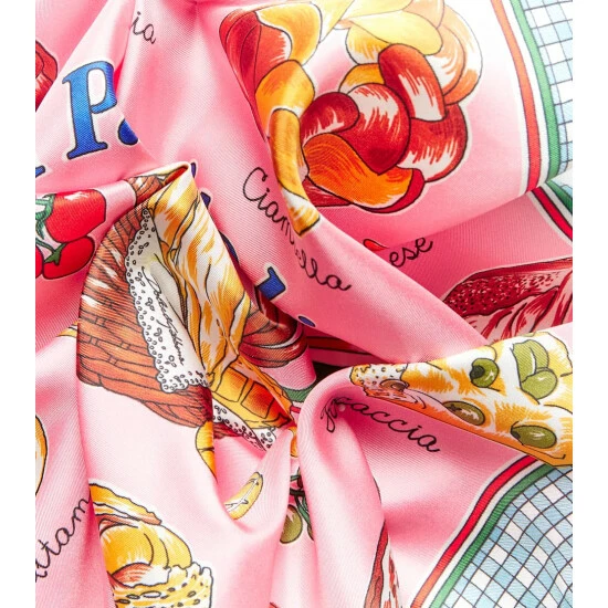 Dolce&Gabbana Printed Silk Twill Scarf - Image 2