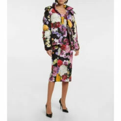 Dolce&Gabbana Floral Puffer Jacket