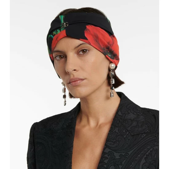 Dolce&Gabbana Floral Jersey Headband