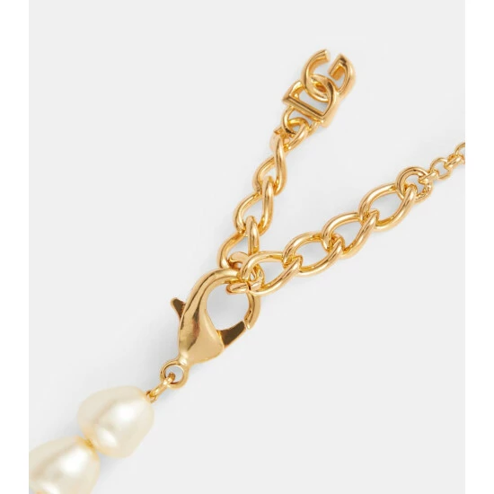 Dolce&Gabbana DG Chainlink Bracelet With Faux Pearls - Image 2