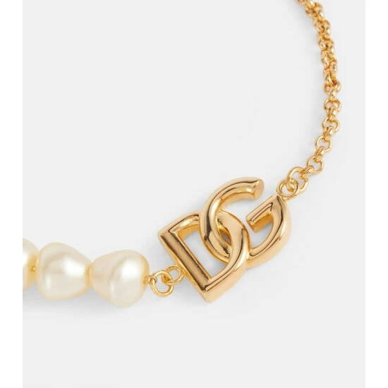 Dolce&Gabbana DG Chainlink Bracelet With Faux Pearls - Image 3