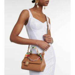 Dolce&Gabbana Sicily Small Leather Tote Bag