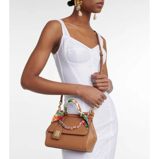 Dolce&Gabbana Sicily Small Leather Tote Bag