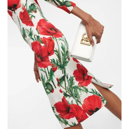 Dolce&Gabbana Floral-printed Silk-blend Midi Dress - Image 4